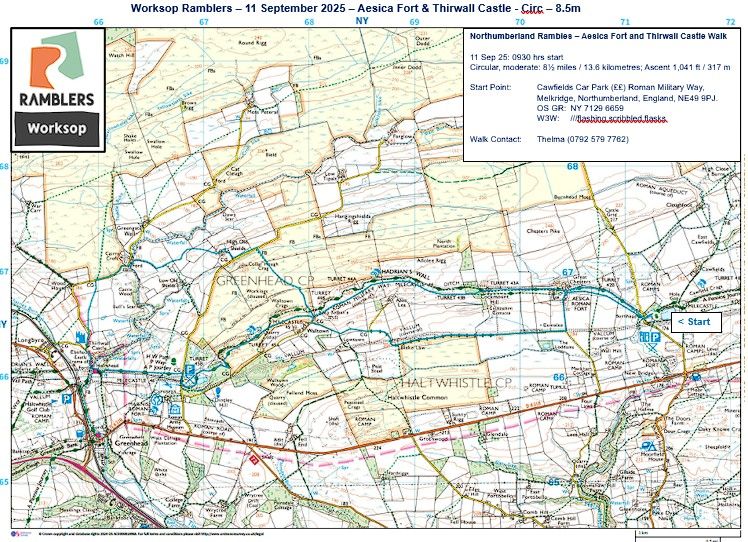 OS Map of the route